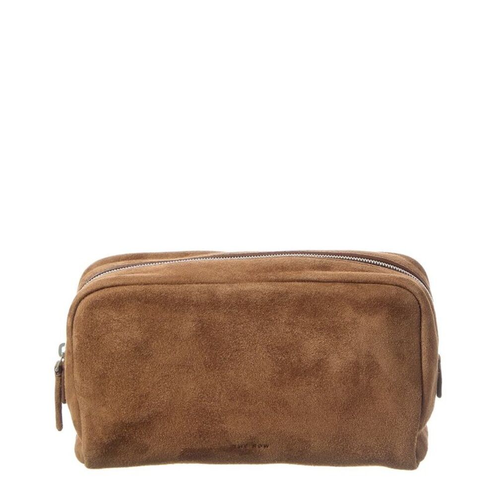 The Row Suede Clutch, Brown